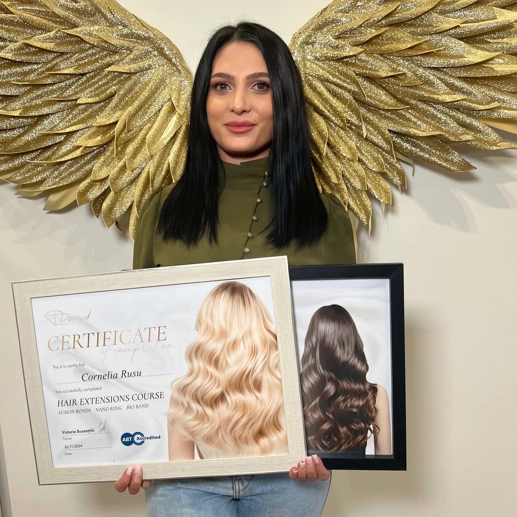 Cornelia, co-founder and certified hair extensions specialist