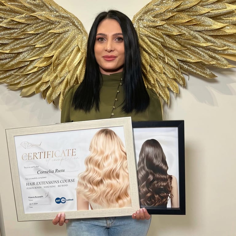 Cornelia, co-founder and certified hair extensions specialist