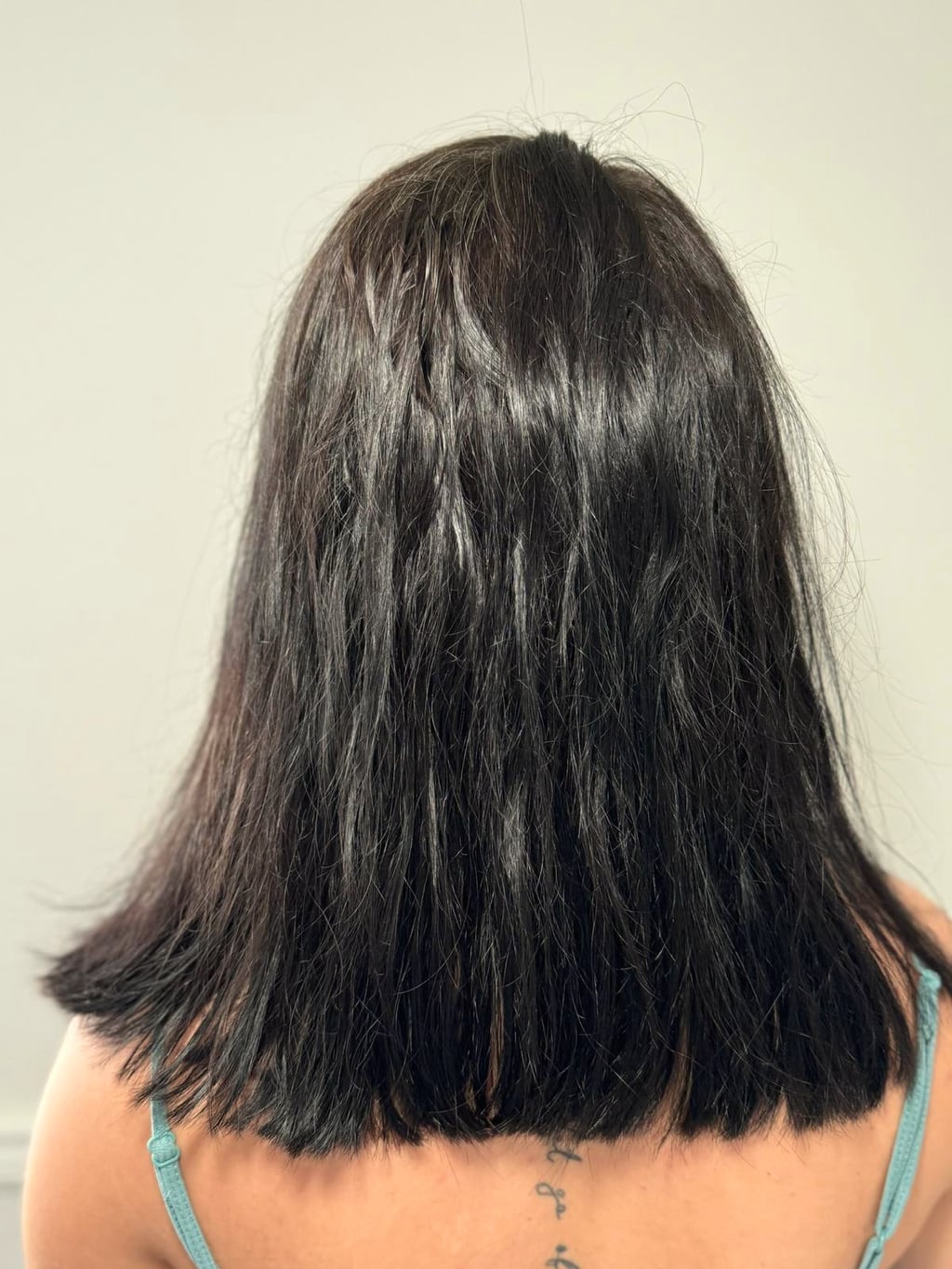 Before - Keratin Bond Hair Extensions – Dark Brown – Romford Client – Added 20 Inches of Body & Fullness