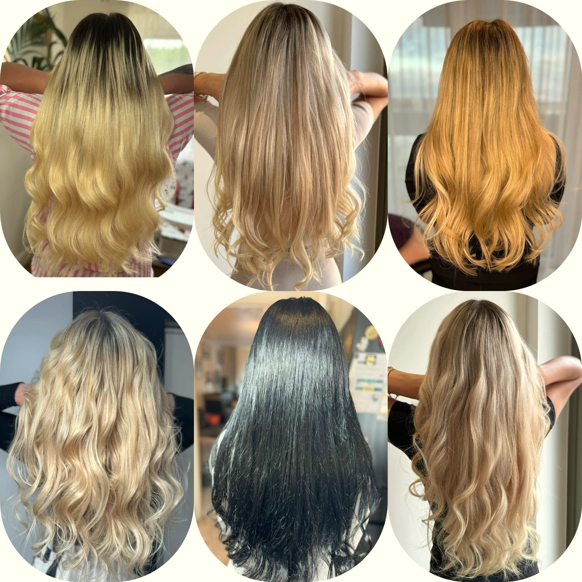 Client hair extension transformation at Sisters Hair Extensions London