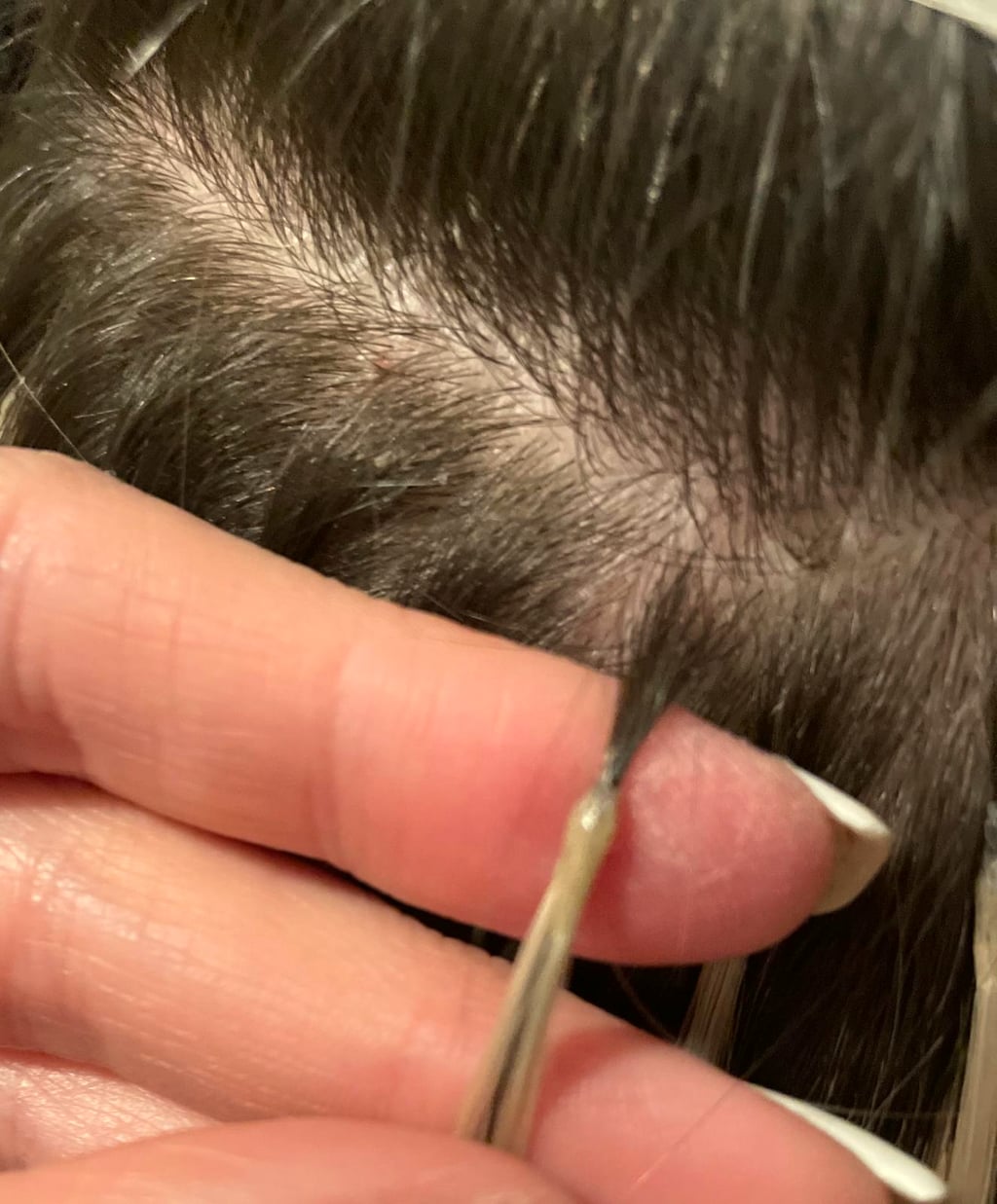 Discreet micro keratin bond attachments tailored for fine and thin hair density
